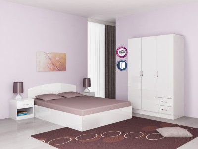 Σετ υπνοδωματίων Apolo 2 - λευκό στιλπνό